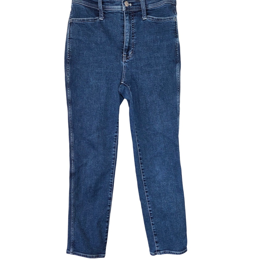 Madewell High Rise Slim Straight Jeans Womens 26 Medium Wash Stretch Denim